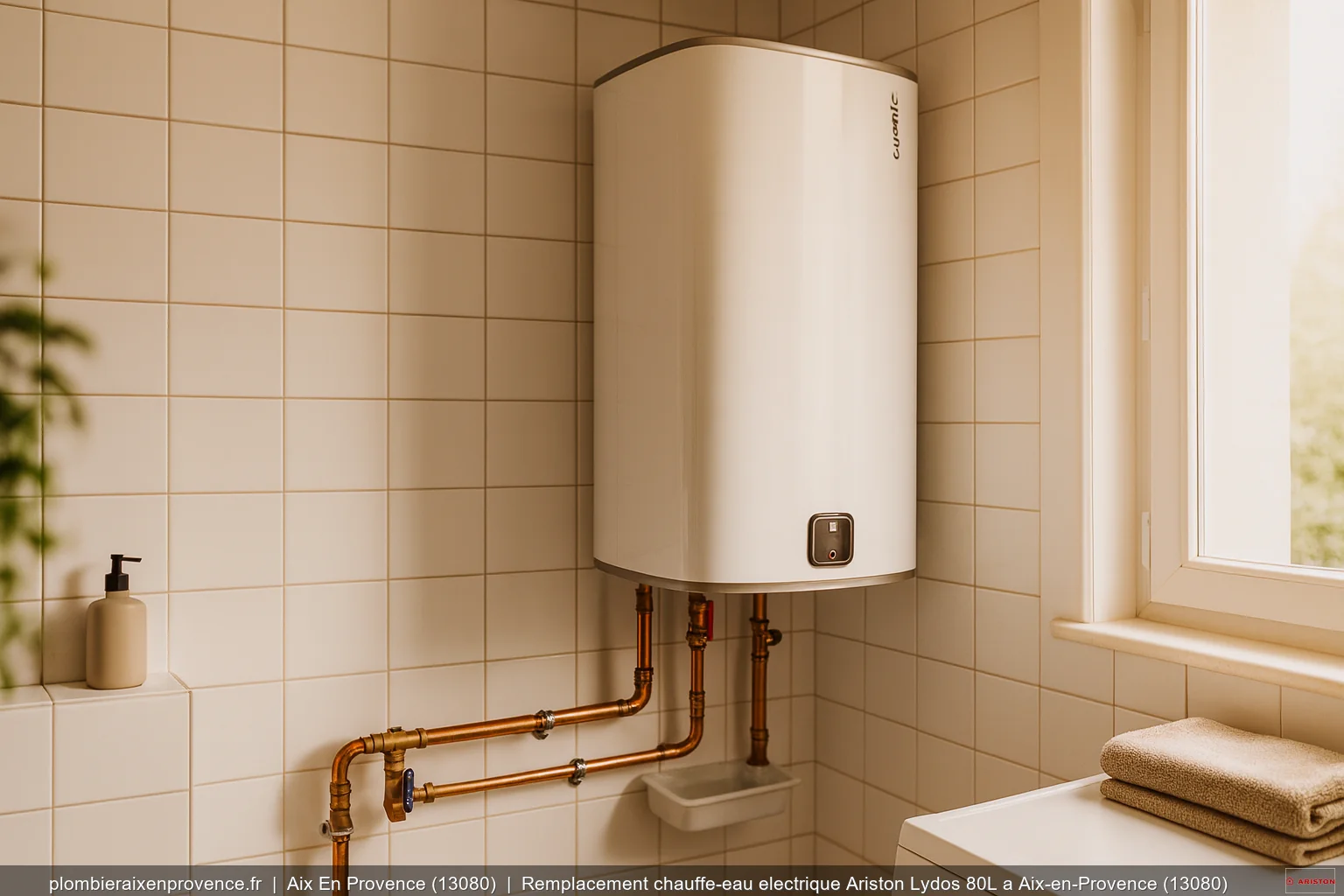 Remplacement chauffe-eau electrique Ariston Lydos 80L a Aix-en-Provence (13080)