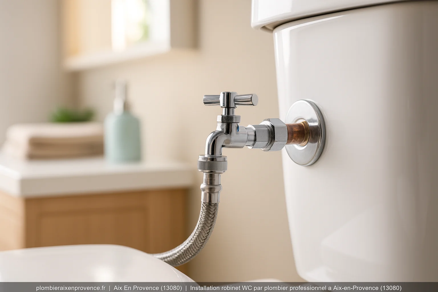 Installation robinet WC par plombier professionnel a Aix-en-Provence (13080)